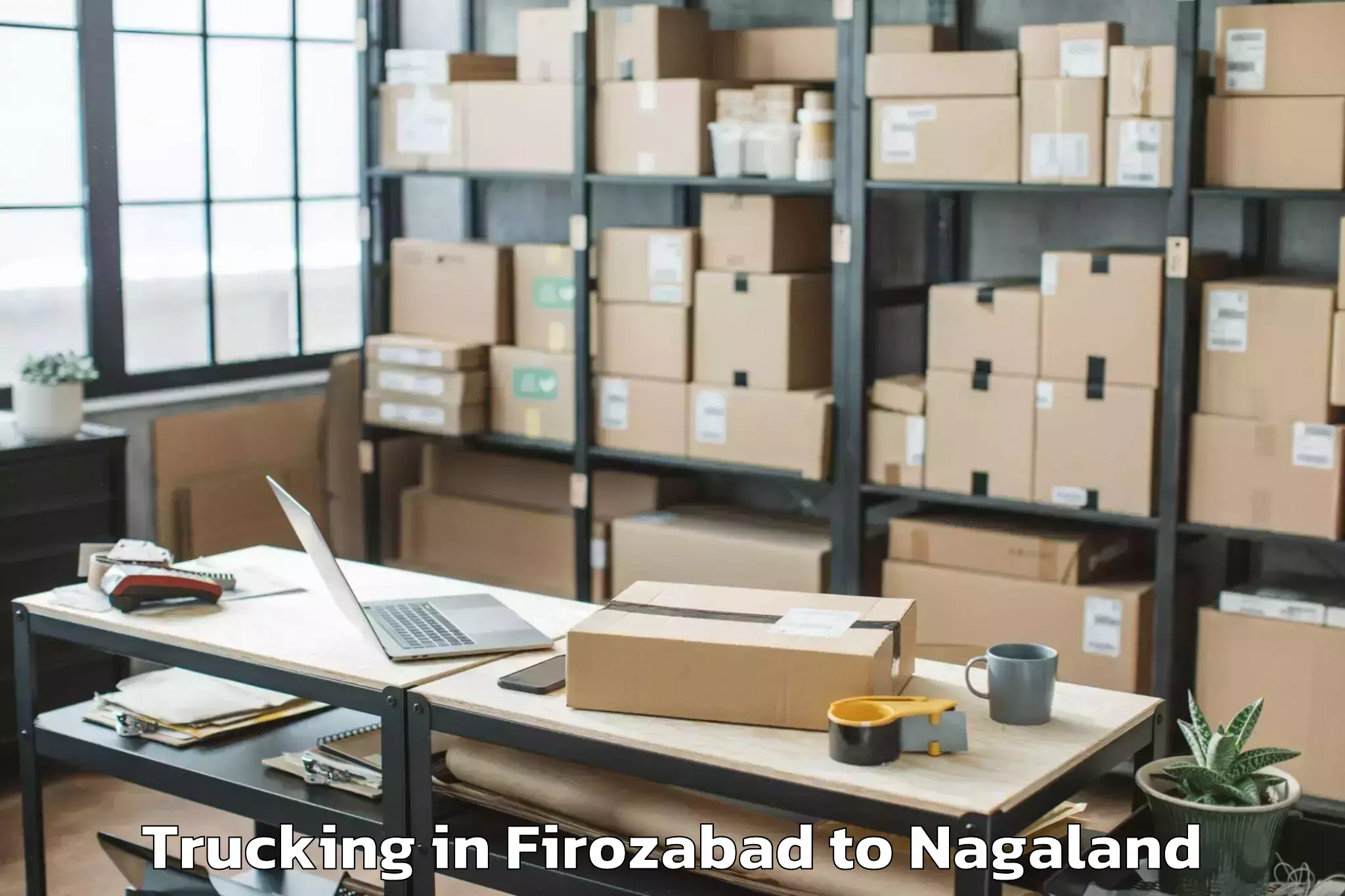 Top Firozabad to Wakching Trucking Available